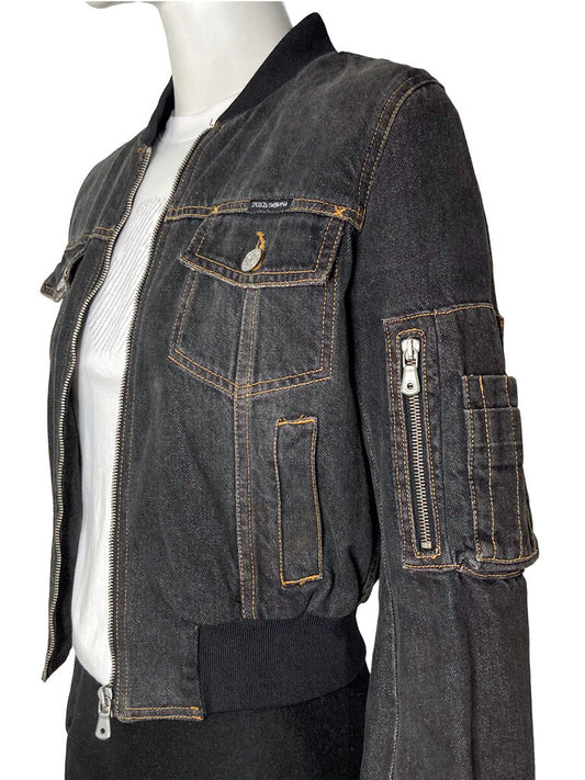 Mesh Lined Denim Jacket Size 38