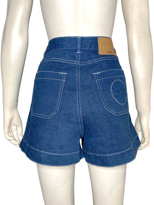 Blue Denim Shorts Size 38