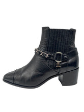 Load image into Gallery viewer, CC Logo Lambskin & Patent Boots Size 39C