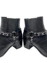 Load image into Gallery viewer, CC Logo Lambskin & Patent Boots Size 39C