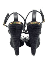 Load image into Gallery viewer, Espadrille & Leather Wedges Size 40