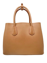 Load image into Gallery viewer, Tan Saffiano Cuir Medium Double Handbag