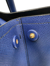 Load image into Gallery viewer, Saffiano Cuir Large Double Handbag Royal Blue