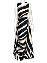 Load image into Gallery viewer, Zebra Silk Blend Gown Size 38