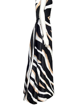 Load image into Gallery viewer, Zebra Silk Blend Gown Size 38