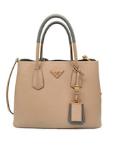 Load image into Gallery viewer, Two-Tone Double Medium Saffiano Leather Handbag