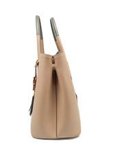 Load image into Gallery viewer, Two-Tone Double Medium Saffiano Leather Handbag