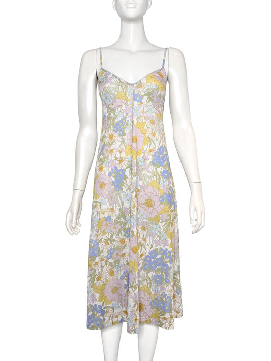 Silk Floral Maxi Dress Size 1