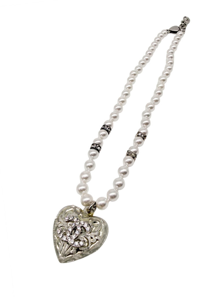 Upcycled Vintage Chanel 'Heart' Necklace