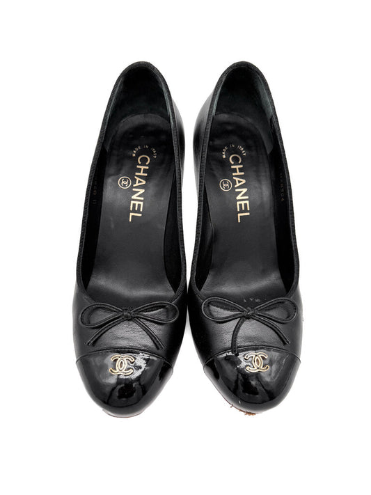 Black 'Bow' Heels Size 36.5C