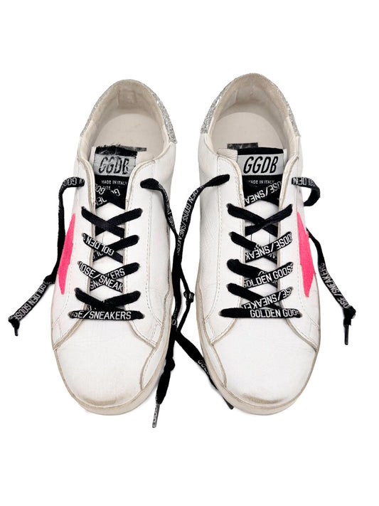 Leopard & Glitter Golden Goose Superstar Classic Sneakers Size 38