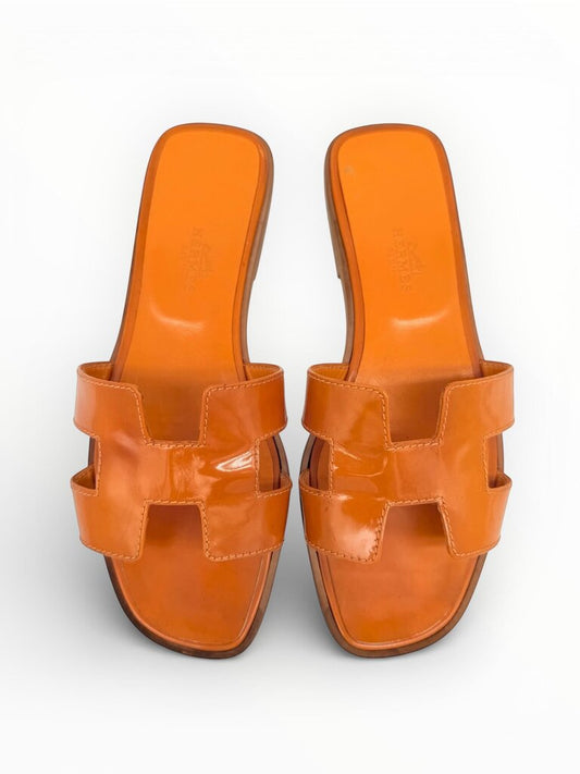 'Oran' Patent Leather Flats Size 36