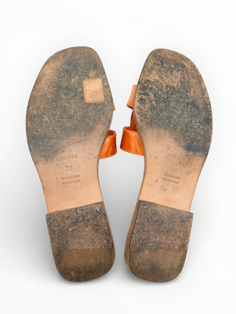 'Oran' Patent Leather Flats Size 36