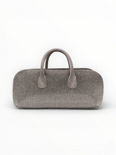 Load image into Gallery viewer, Crystal & Satin Evening Handbag