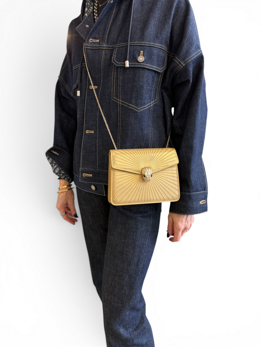 Bvlgari Serpenti Laser Cut Cross Body Leather Bag 'As Is' - Est RRP $5000