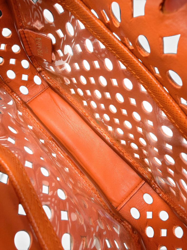 Prada Laser Cut Saffiano Crossbody Bag (incl strap & dust bag) Est RRP $2800