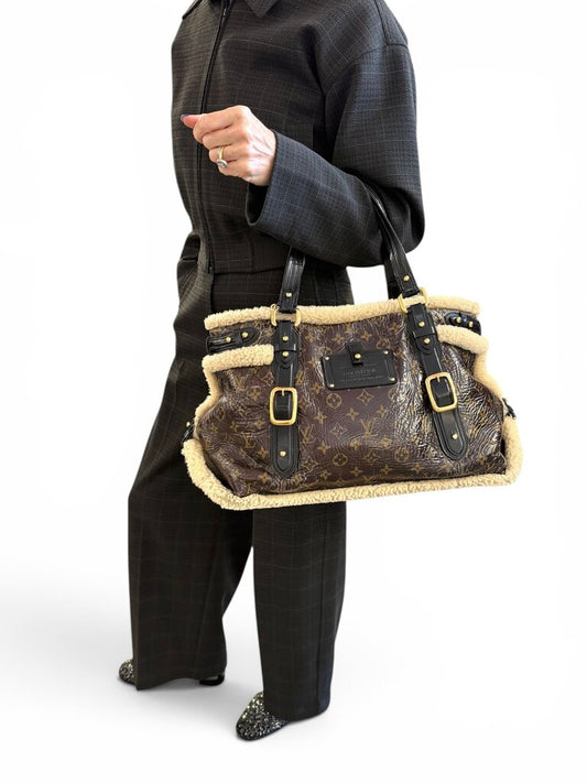 Monogram Shearling Thunder Mouton Tote & Dust Bag