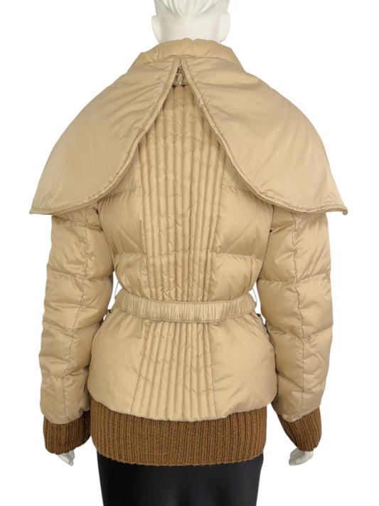 Puffer Jacket With Belt Size 12