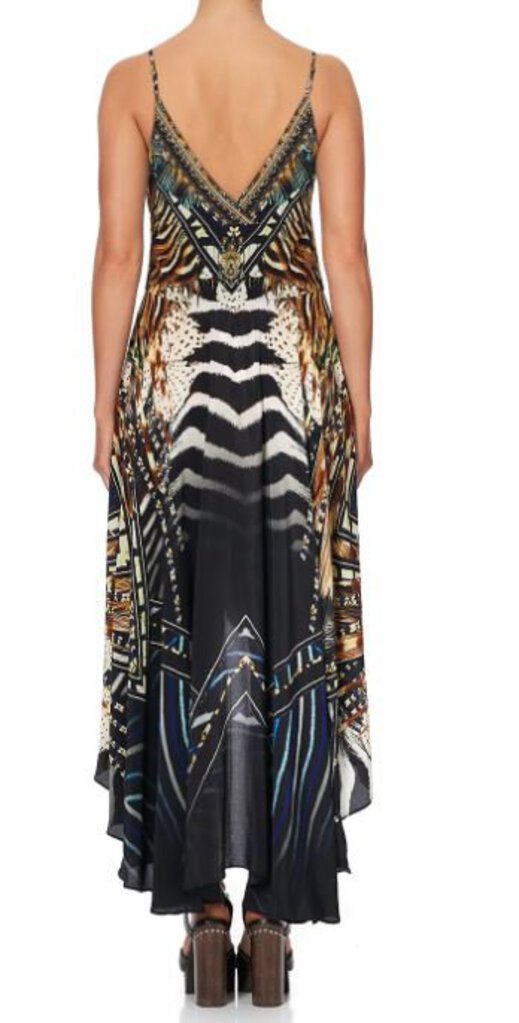 'Lost Paradise' Silk Dress Size S