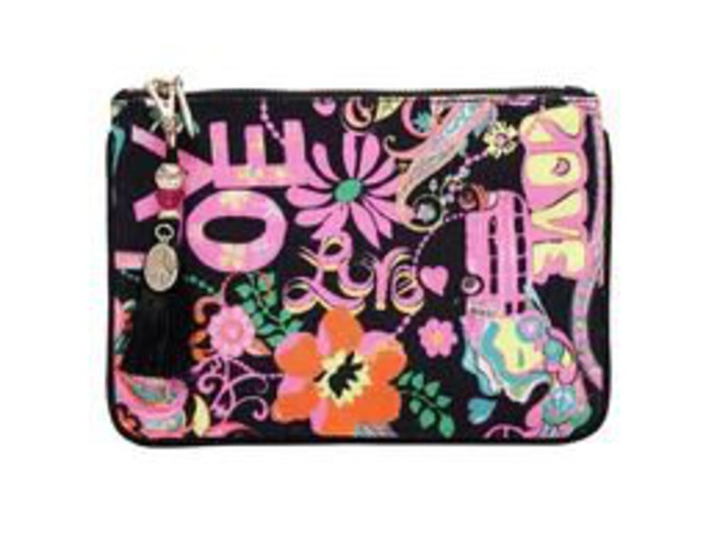 Camilla 'Peace Love and Hair' Coin and Phone Purse