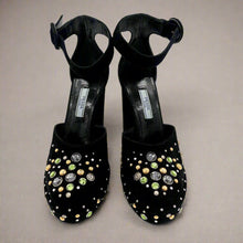 Load image into Gallery viewer, Prada Suede D&#39;Orsay Jewelled Heels Size 37
