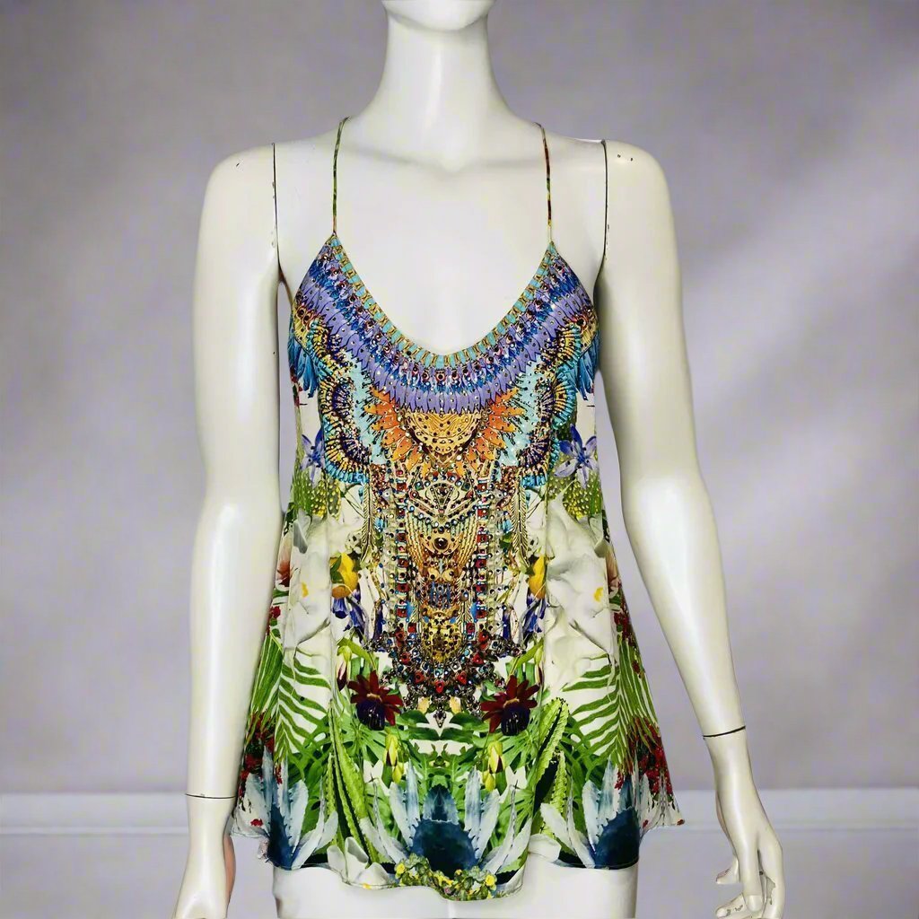 Camilla 'Exotic Hypnotic' Silk Top Size S