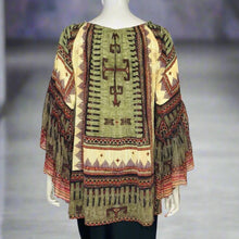 Load image into Gallery viewer, Camilla &#39;Woven Prayer&#39; Silk Top Size 2
