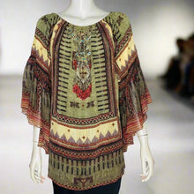 Load image into Gallery viewer, Camilla &#39;Woven Prayer&#39; Silk Top Size 2
