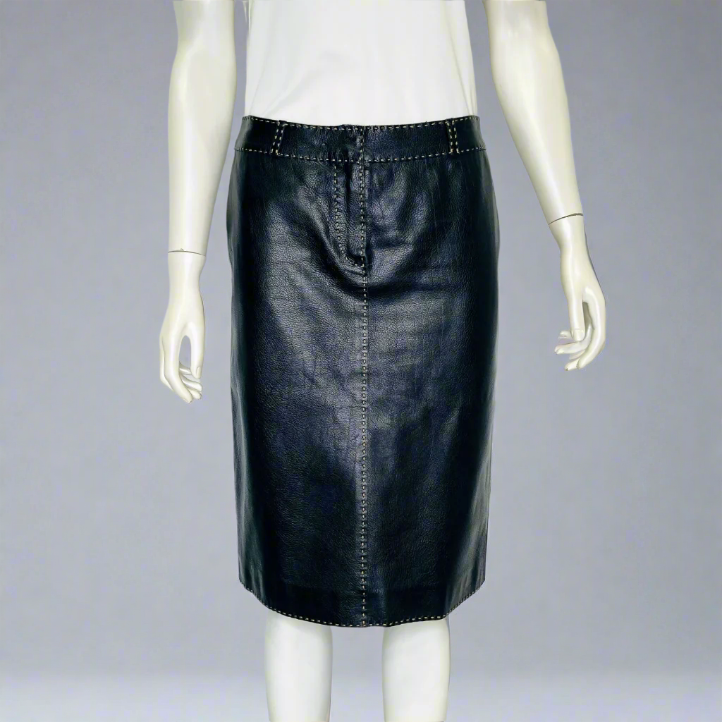 Fendi Leather Skirt Size S