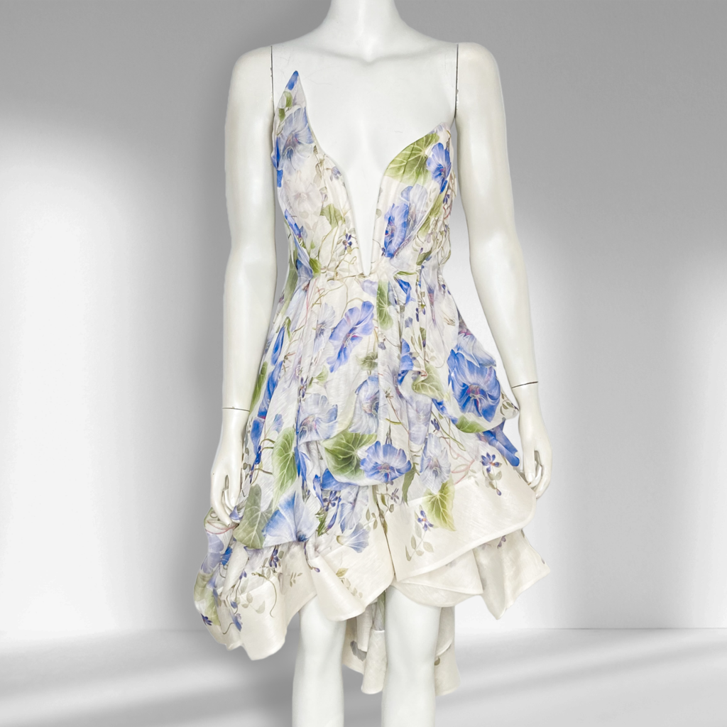 Zimmermann 'Natura' Floral Ruffled Mini Dress