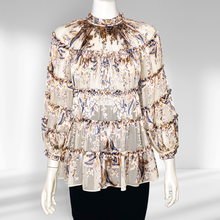 Load image into Gallery viewer, Zimmermann Ladybeetle Silk Chiffon Top Size 0
