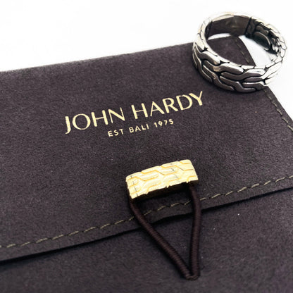 John Hardy Silver 'Carved Chain Band' Ring