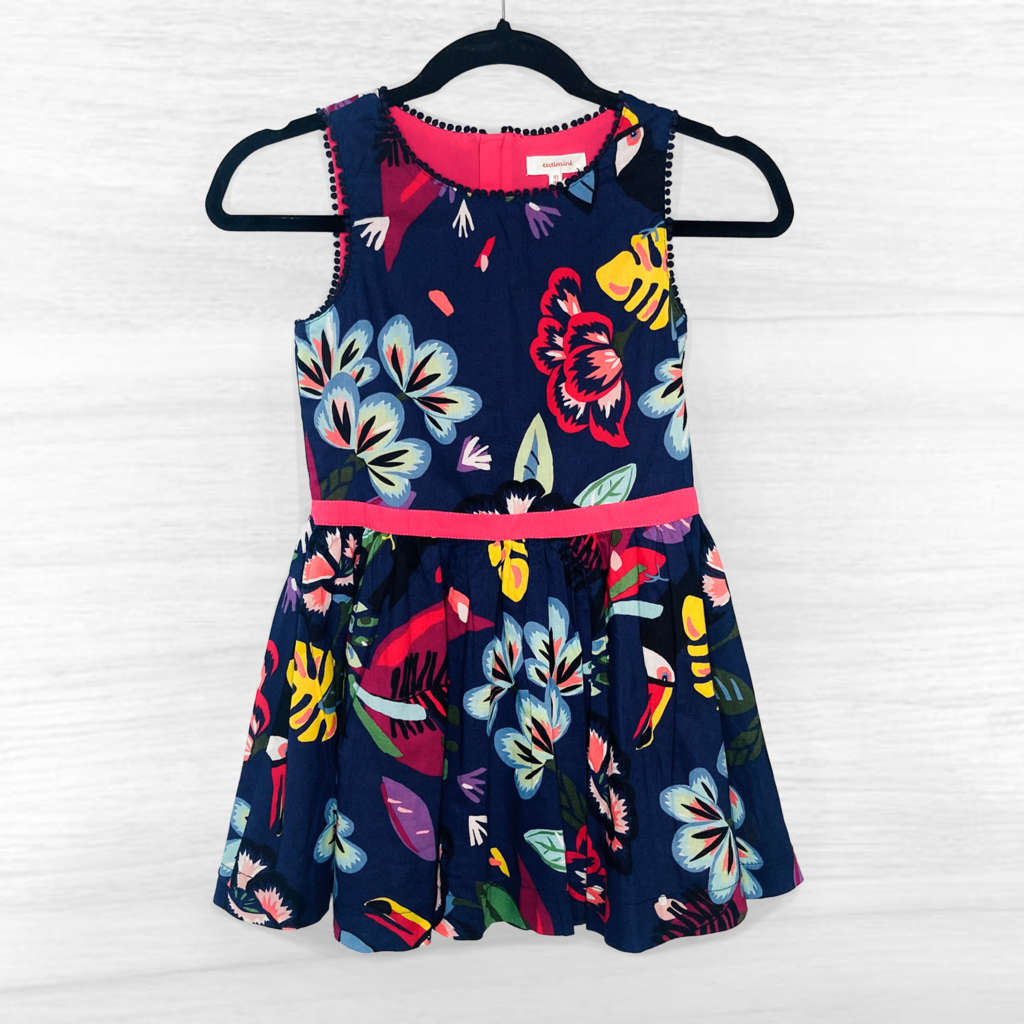 Colourful Floral Girls Dress Size 10