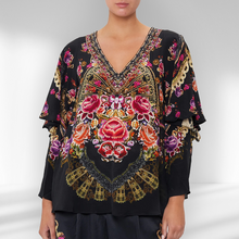 Load image into Gallery viewer, Camilla &#39;Dance With Duende&#39; Silk Top Size S
