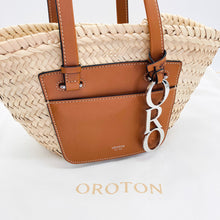 Load image into Gallery viewer, Oroton &#39;Maine&#39; Straw Tote Bag
