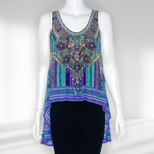 Load image into Gallery viewer, Camilla &#39;Ottoman Sky&#39; Silk Top Size 1
