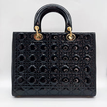 Load image into Gallery viewer, Christian Dior &#39;Cannage Large Lady Dior&#39; Patent Leather Handbag
