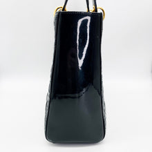 Load image into Gallery viewer, Christian Dior &#39;Cannage Large Lady Dior&#39; Patent Leather Handbag
