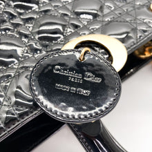 Load image into Gallery viewer, Christian Dior &#39;Cannage Large Lady Dior&#39; Patent Leather Handbag
