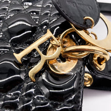 Load image into Gallery viewer, Christian Dior &#39;Cannage Large Lady Dior&#39; Patent Leather Handbag
