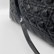 Load image into Gallery viewer, Christian Dior &#39;Cannage Large Lady Dior&#39; Patent Leather Handbag
