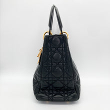 Load image into Gallery viewer, Christian Dior &#39;Cannage Medium Lady Dior&#39; Lambskin Leather Handbag
