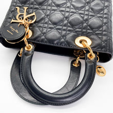 Load image into Gallery viewer, Christian Dior &#39;Cannage Medium Lady Dior&#39; Lambskin Leather Handbag
