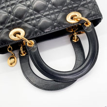 Load image into Gallery viewer, Christian Dior &#39;Cannage Medium Lady Dior&#39; Lambskin Leather Handbag
