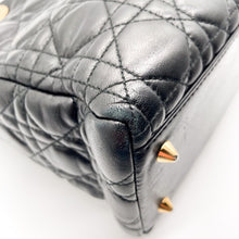 Load image into Gallery viewer, Christian Dior &#39;Cannage Medium Lady Dior&#39; Lambskin Leather Handbag
