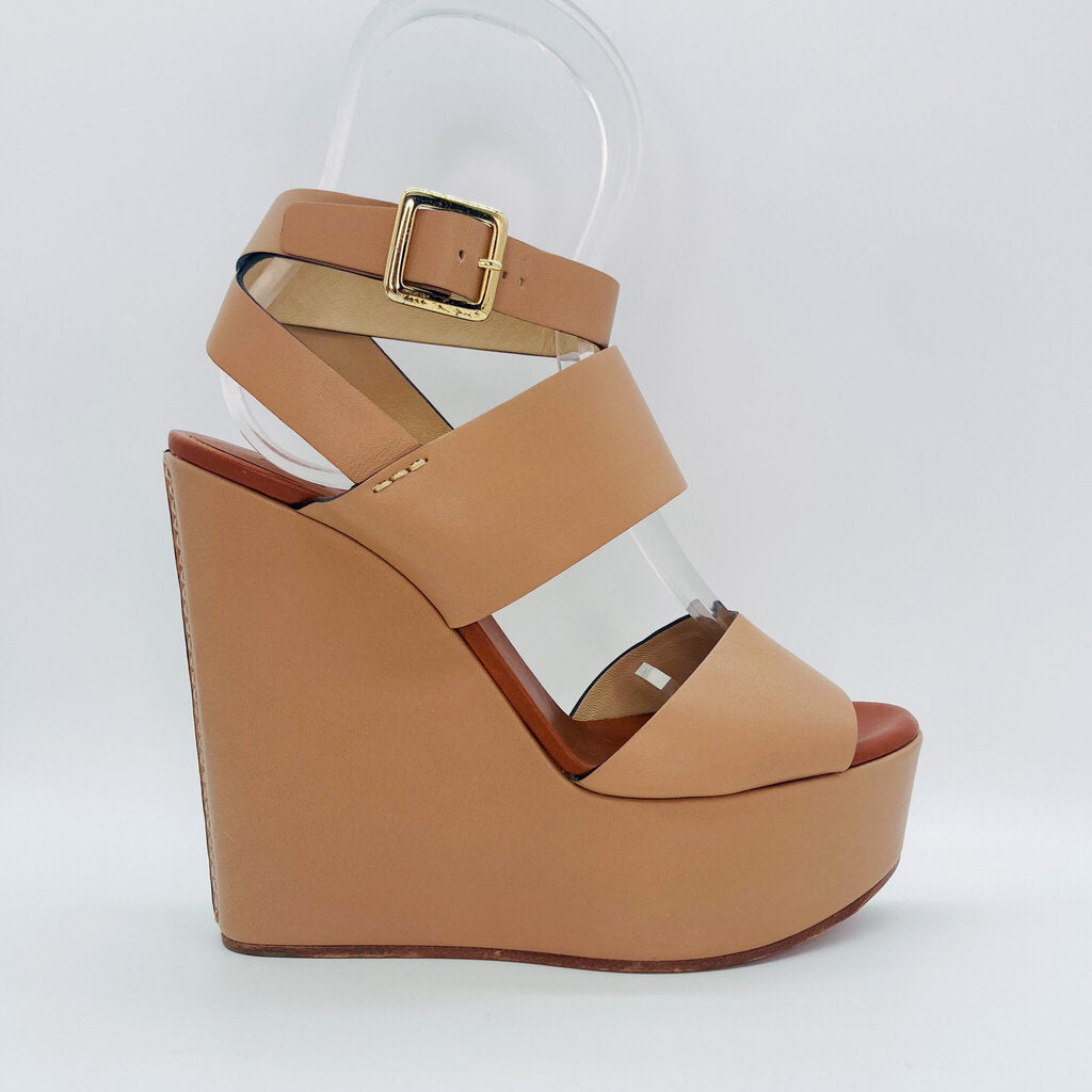 Chloe 'Central' Leather Wedge Shoes