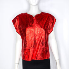Load image into Gallery viewer, Isabel Marant Metallic Leather Top Size 36
