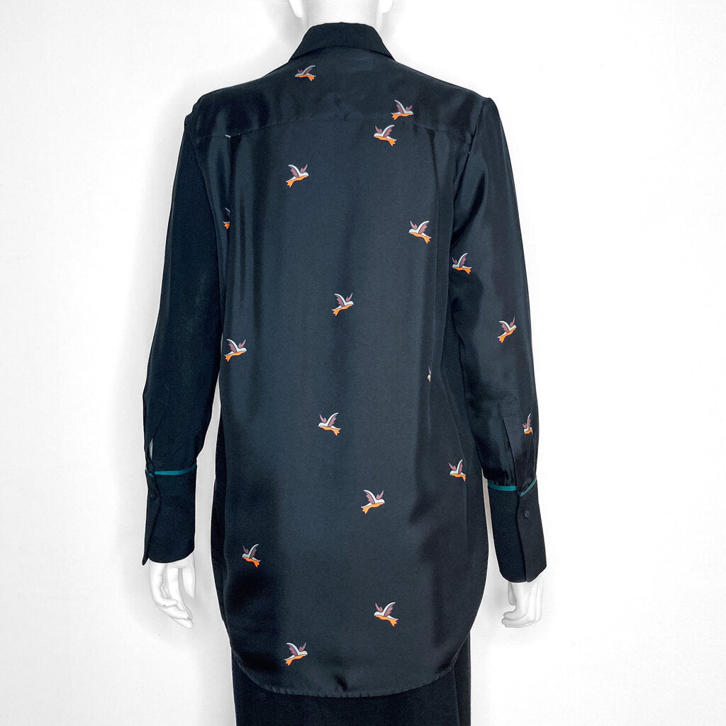 Victoria Beckham 'Hummingbird' Silk Top Size UK 8