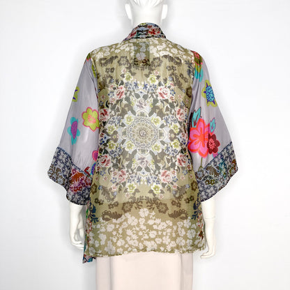 Johnny Was Silk Jacket Size XS