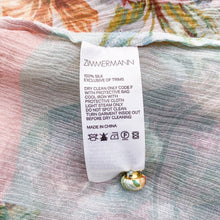 Load image into Gallery viewer, Zimmermann ‘Wavelength’ Patchwork Floral Silk Top Size 0
